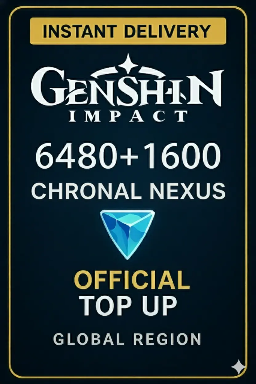Genshin Impact - 6480 + 1600 Zaman Düğümü Yükleme Genshin Impact - 6480 + 1600 Zaman Düğümü Yükleme