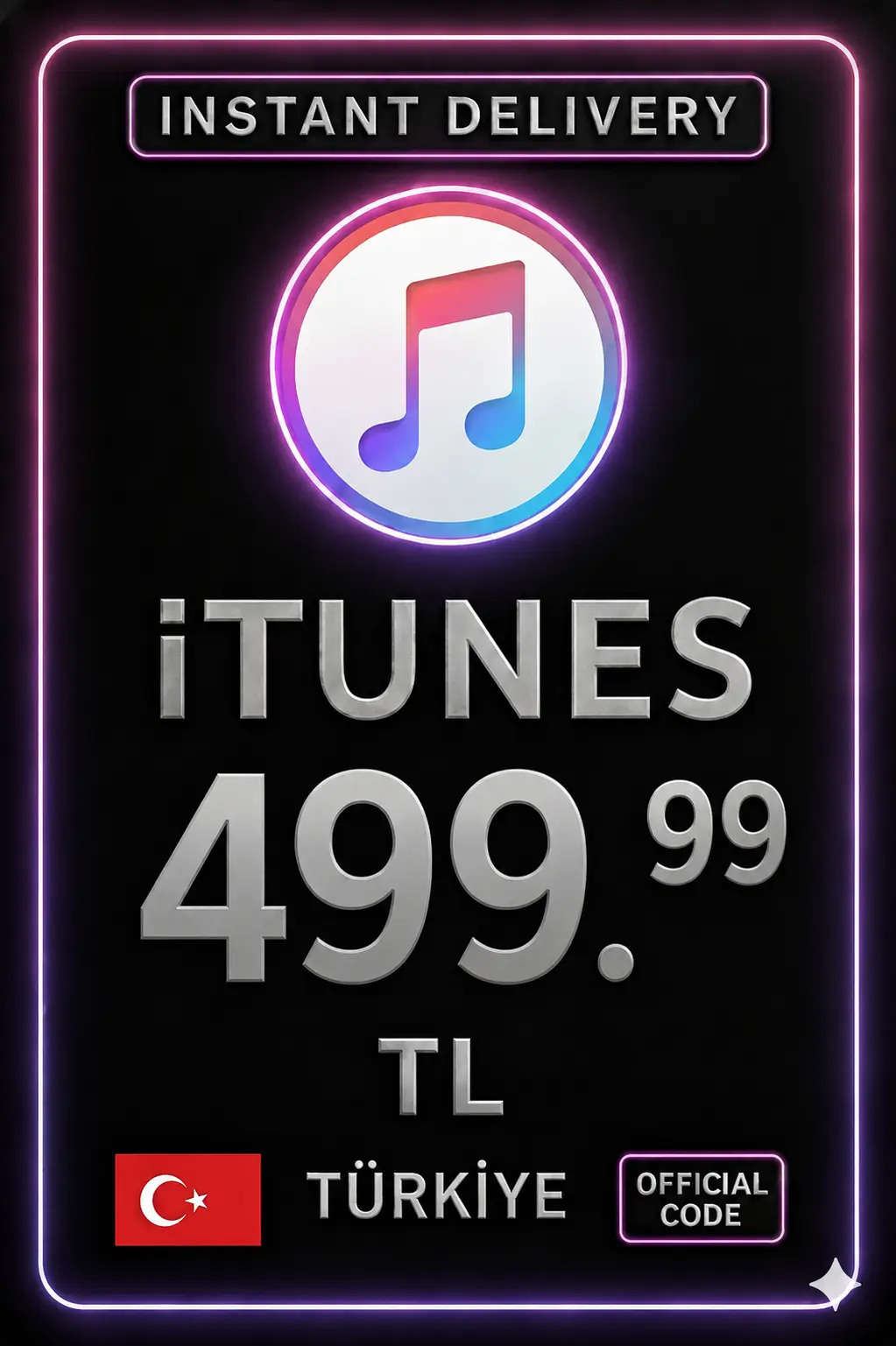 iTunes Hediye Kartı 499.99 TL Bakiye iTunes Hediye Kartı 499.99 TL Bakiye