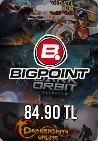 Bigpoint 84.90 TL lik Kupon Bigpoint 84.90 TL lik Kupon