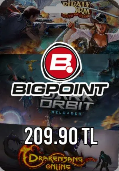 Bigpoint 209.90 TL lik Kupon Bigpoint 209.90 TL lik Kupon
