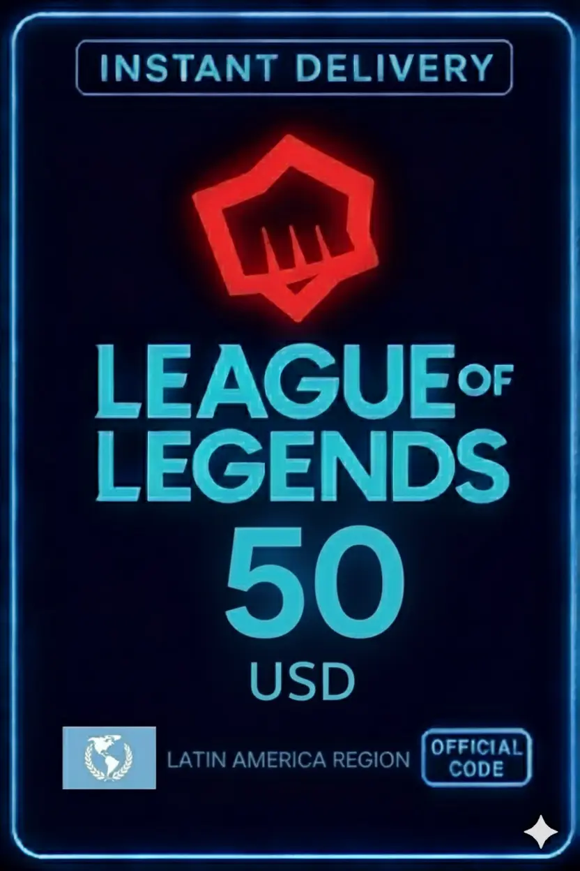 League Of Legends - Carte-cadeau Riot de 50 USD League Of Legends - Carte-cadeau Riot de 50 USD