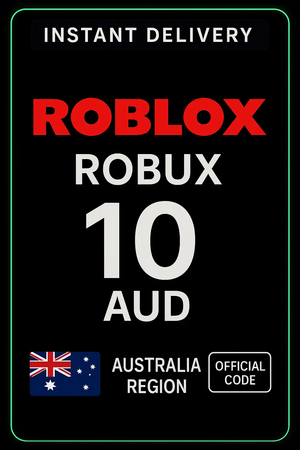 Tarjeta de juego Roblox de 10 AUD (AU) Tarjeta de juego Roblox de 10 AUD (AU)