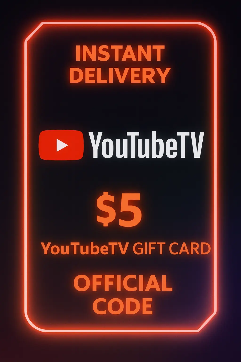 Carte-cadeau YouTube TV - 5$ Carte-cadeau YouTube TV - 5$