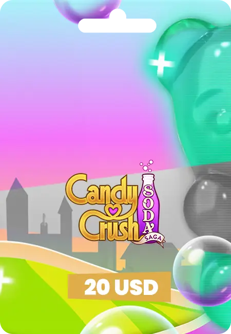 Candy Crash Saga Soda - 20$ Gold Bar Code
