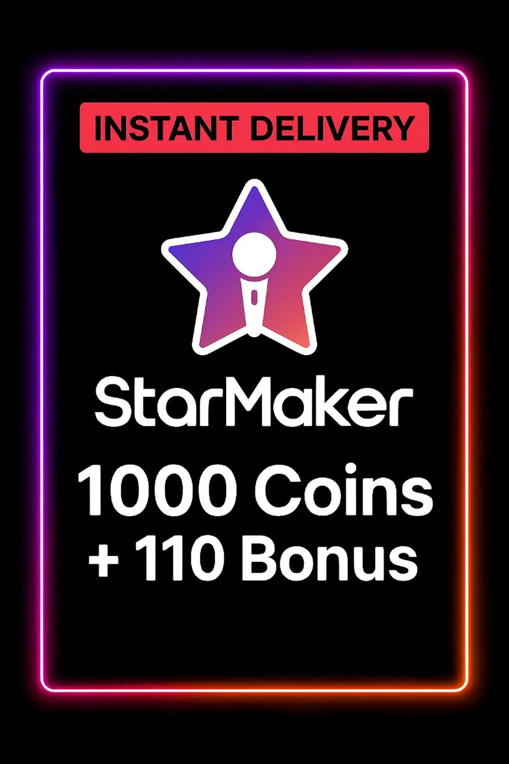 StarMaker 1000 Koin + 110 Bonus Isi Ulang StarMaker 1000 Koin + 110 Bonus Isi Ulang