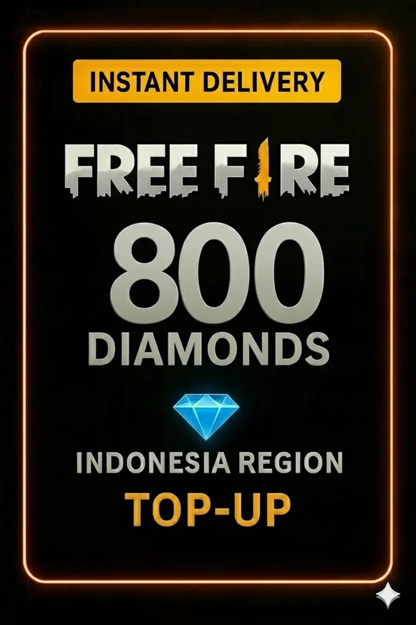 Free Fire 800 Diamonds Top-Up (Indonesia) Free Fire 800 Diamonds Top-Up (Indonesia)