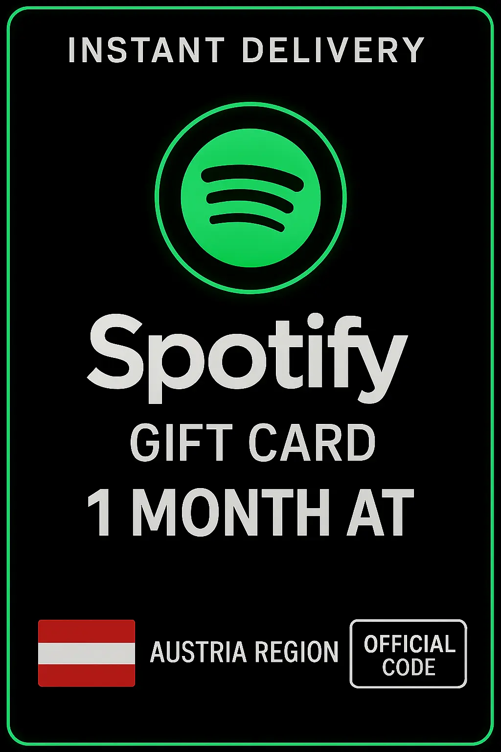 Spotify Geschenkkarte Österreich - 1 Monat AT Spotify Geschenkkarte Österreich - 1 Monat AT