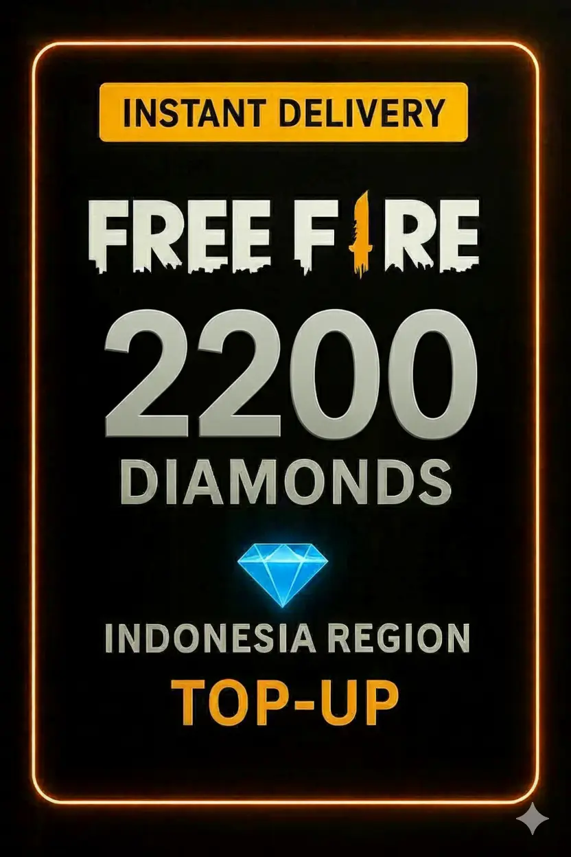 Free Fire 2200 Diamonds Top-Up (Indonesia) Free Fire 2200 Diamonds Top-Up (Indonesia)