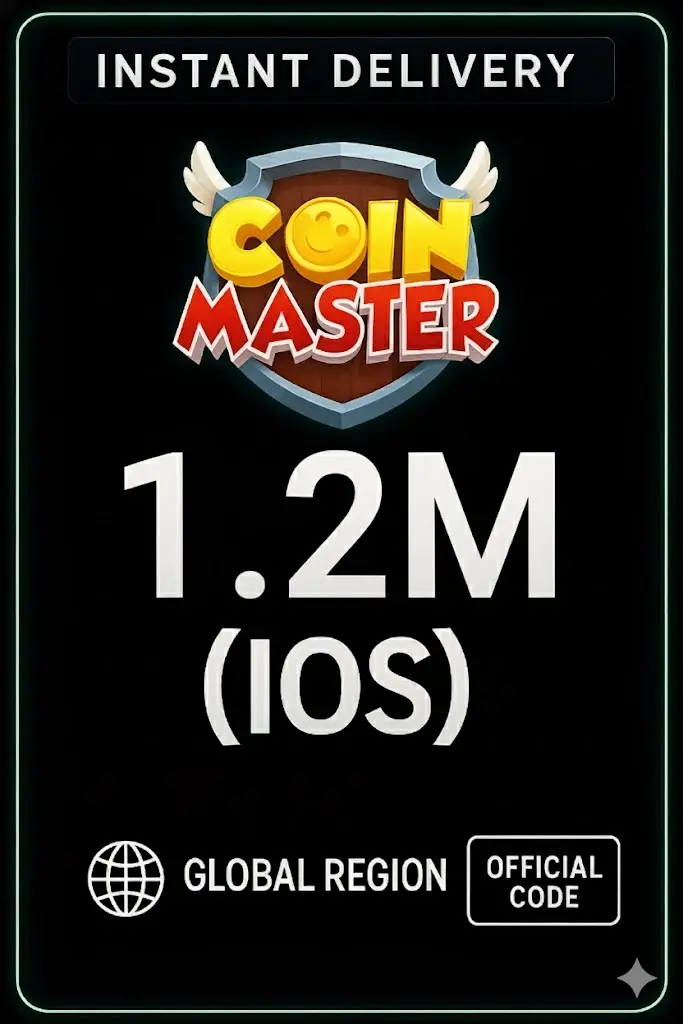 Coin Master 1.2 M Monētas (iOS Turcija) Coin Master 1.2 M Monētas (iOS Turcija)
