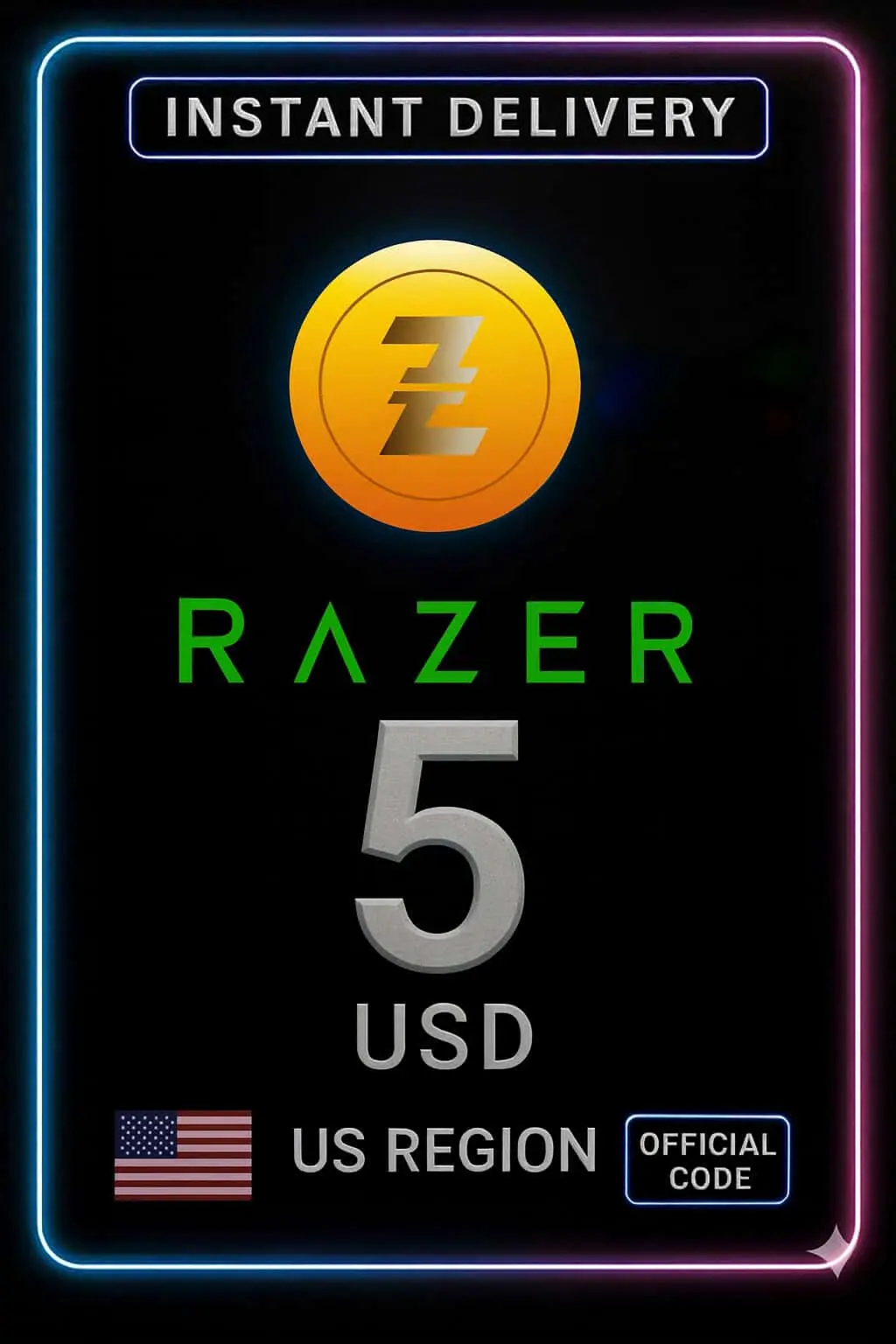 Razer Gold 5$ AS$ Razer Gold 5$ AS$