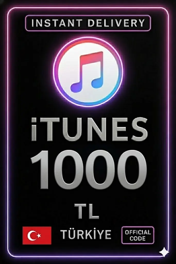 iTunes Hediye Kartı 1000 TL Bakiye iTunes Hediye Kartı 1000 TL Bakiye