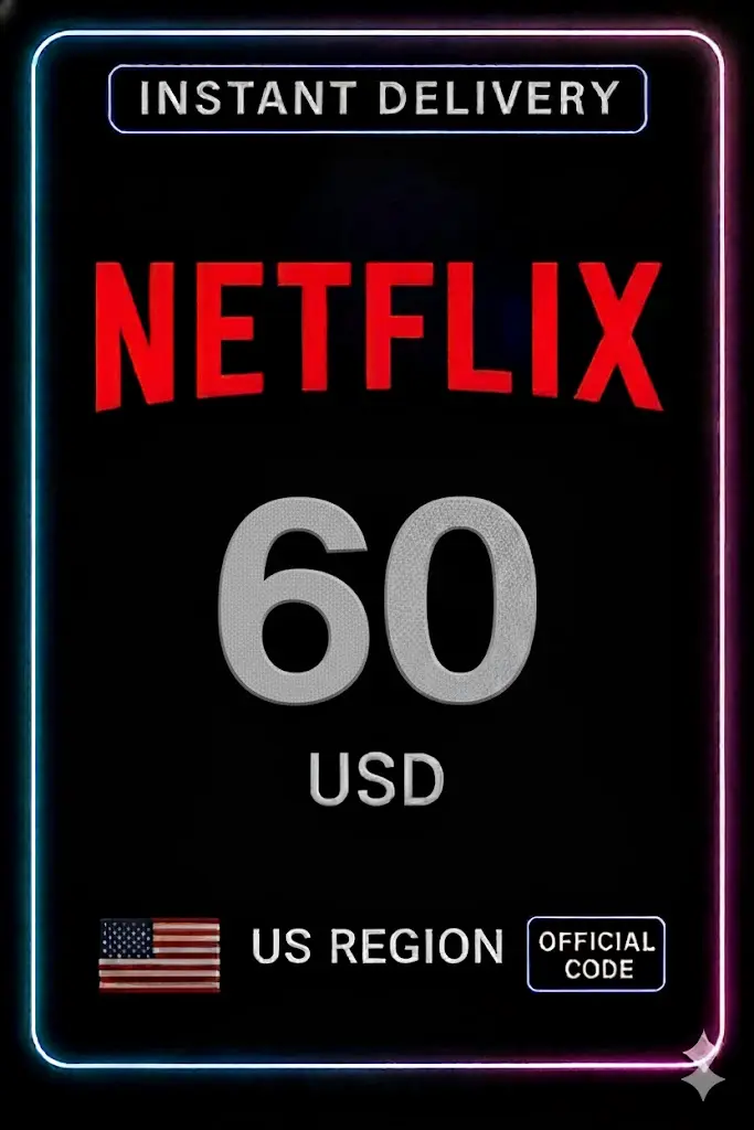 Netflix presentkort - 60 $ (USA) Netflix presentkort - 60 $ (USA)