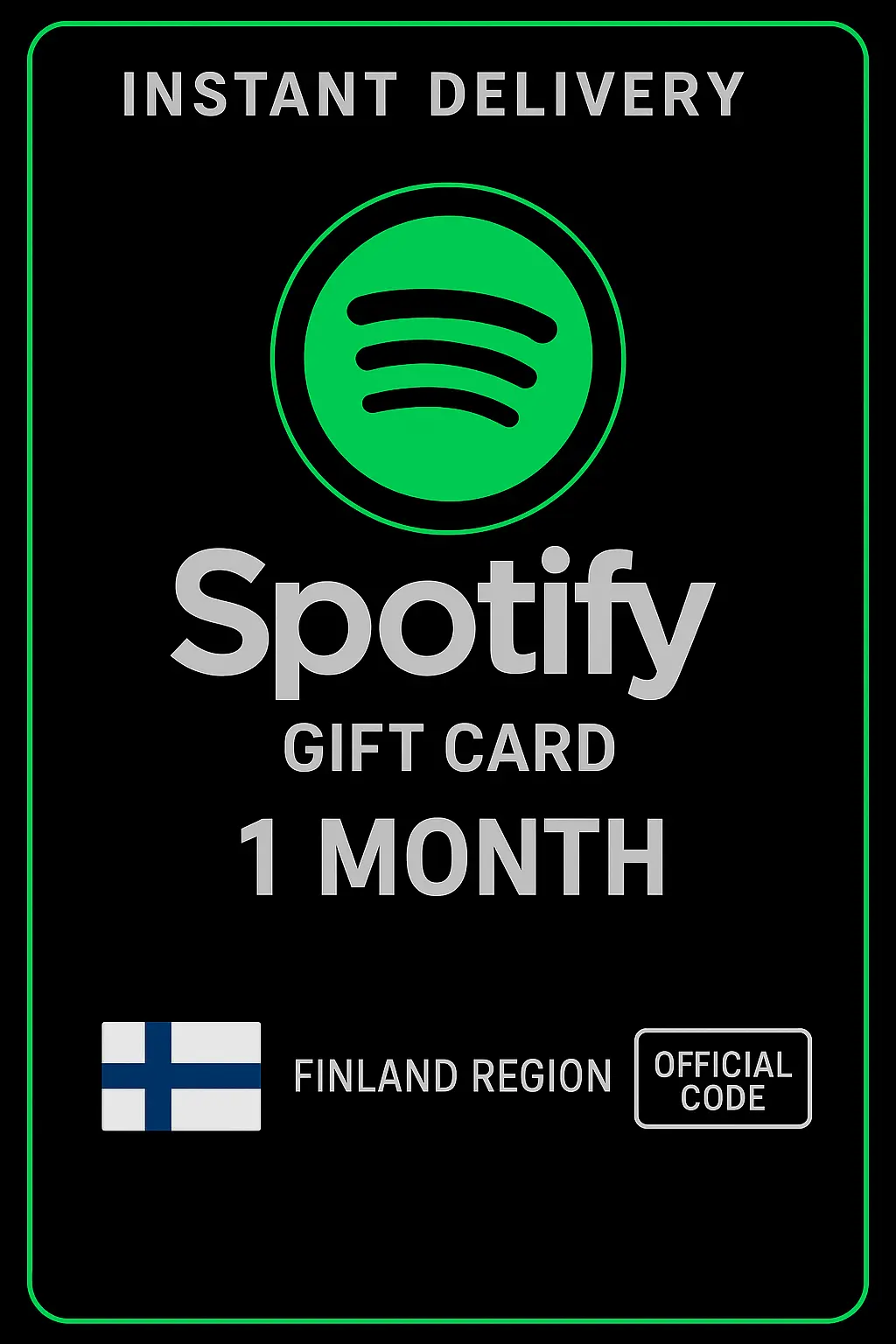 Spotify-lahjakortti Suomi - 1 kuukausi FI Spotify-lahjakortti Suomi - 1 kuukausi FI