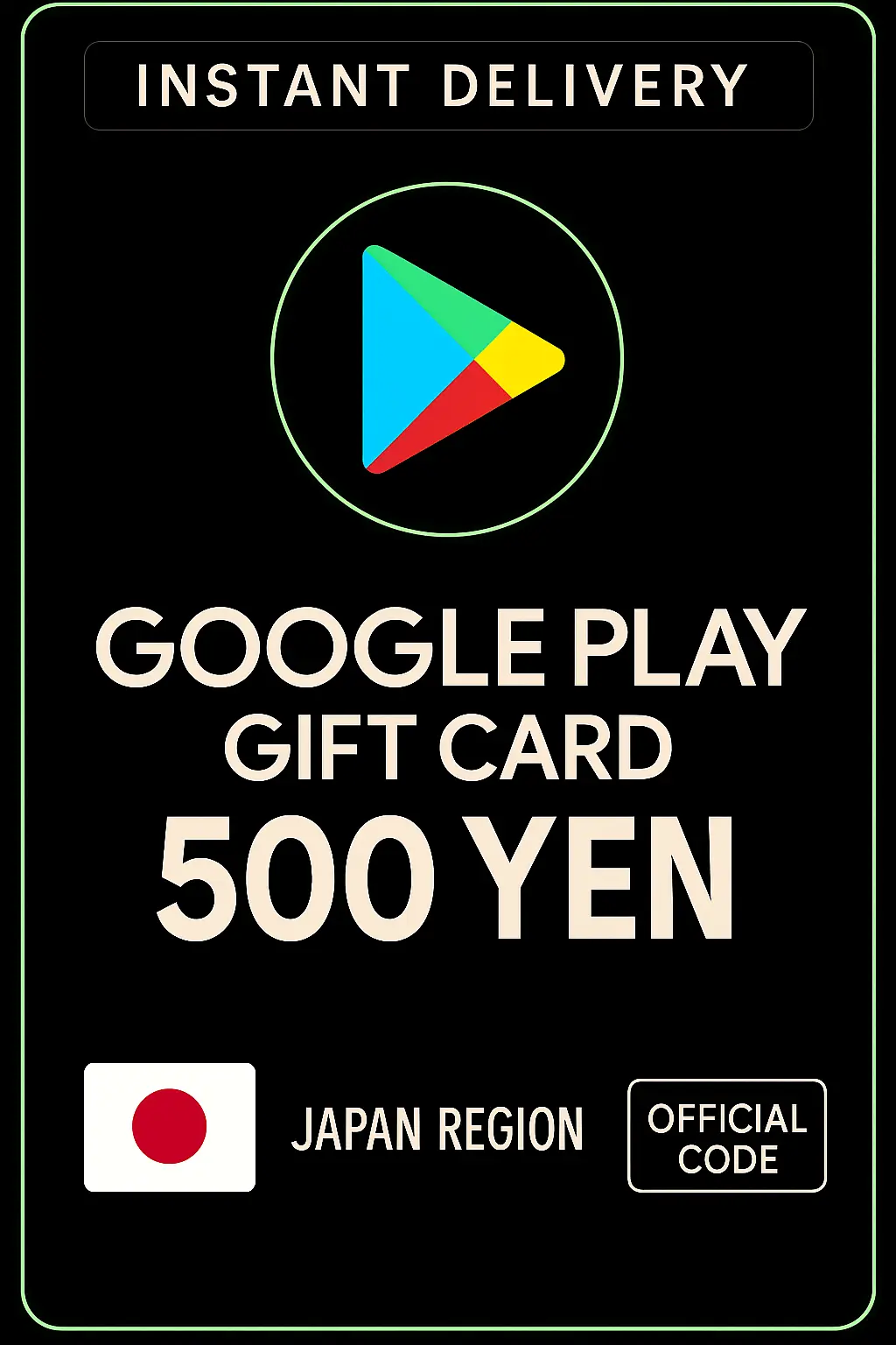 Подарочная карта Google Play - Япония 500 иен Подарочная карта Google Play - Япония 500 иен