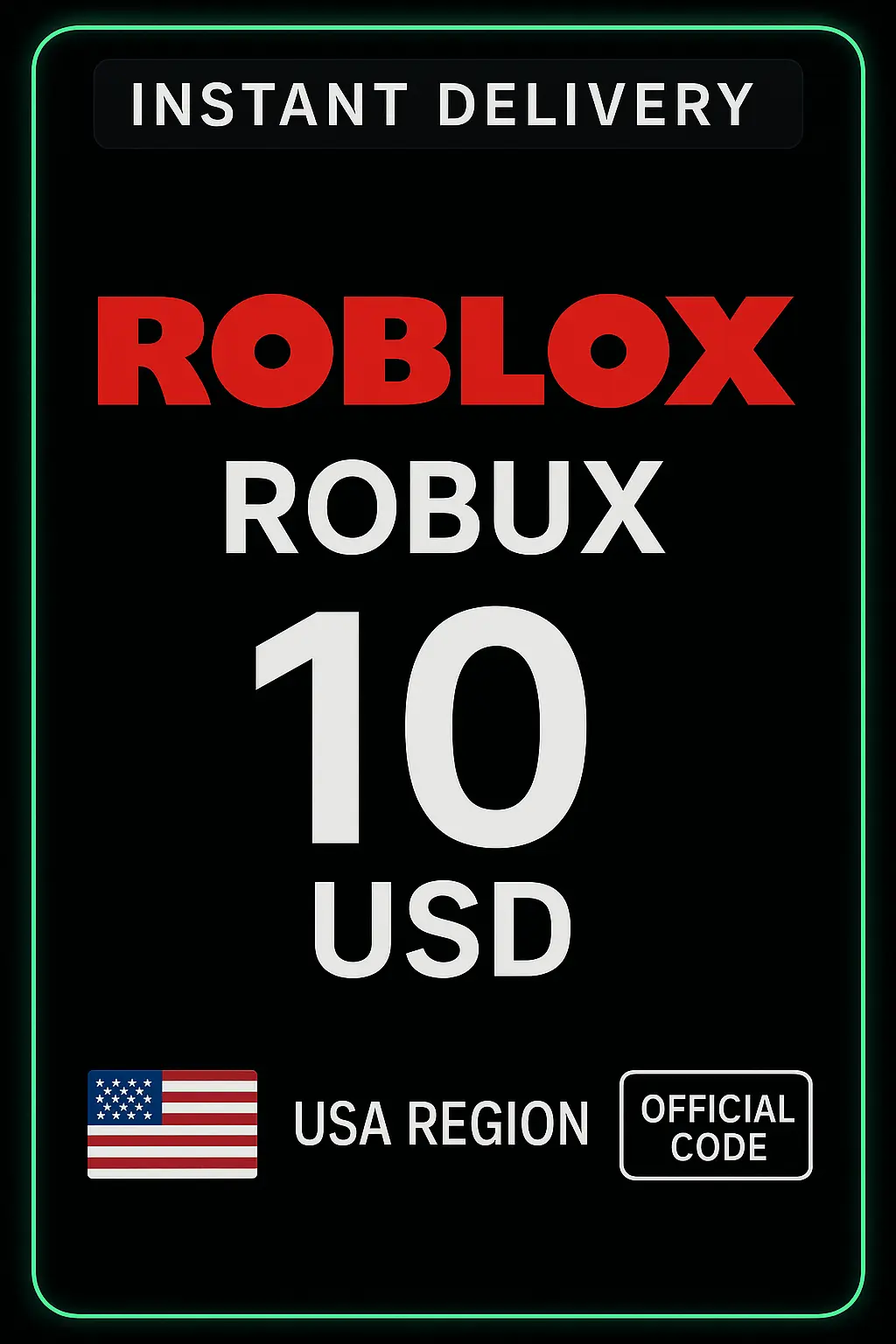 Carte de jeu Roblox 10 USD (États-Unis) - Promo Carte de jeu Roblox 10 USD (États-Unis) - Promo