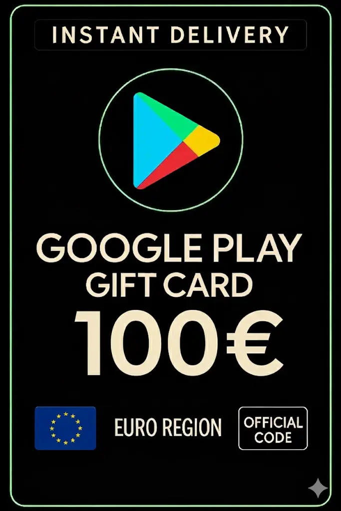 Google Play-presentkort - Europa 100 € Google Play-presentkort - Europa 100 €