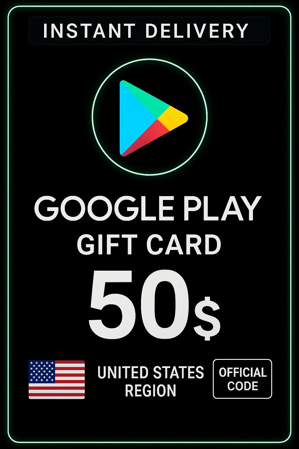 Подарочная карта Google Play - США 50 $ Подарочная карта Google Play - США 50 $