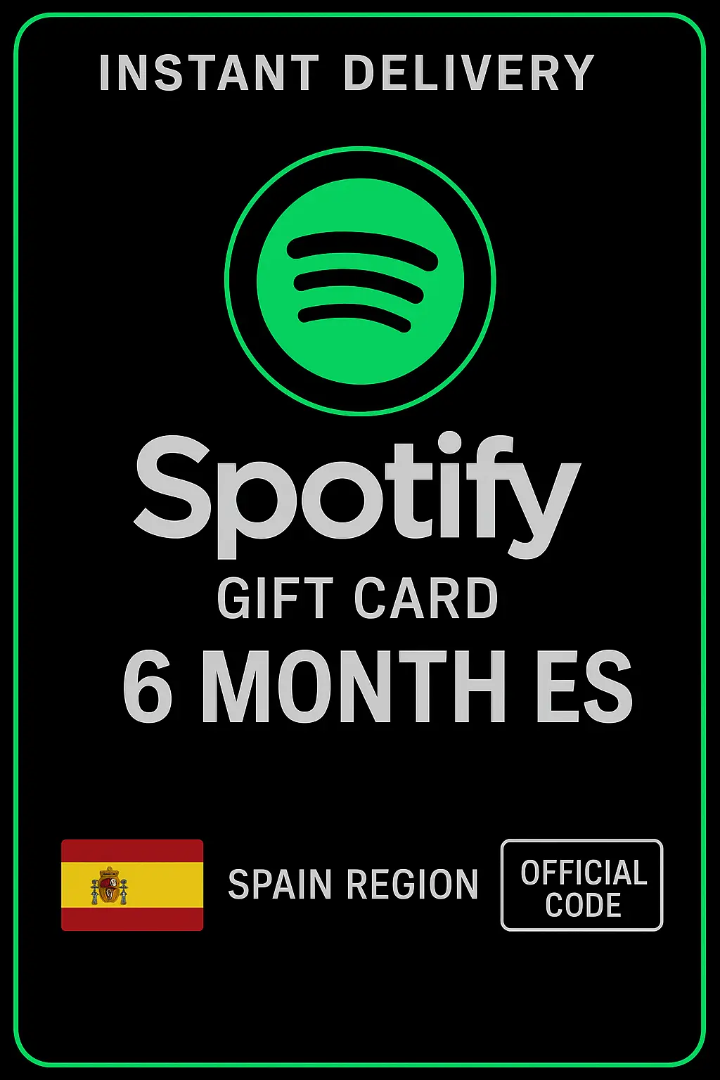 Carte Cadeau Spotify Espagne - 6 Mois ES Carte Cadeau Spotify Espagne - 6 Mois ES