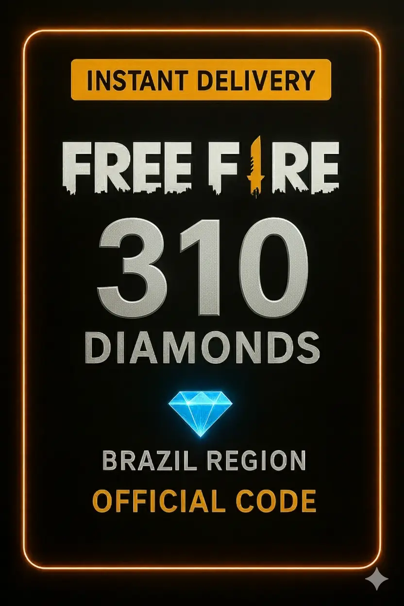 Free Fire - 310 Berlian Kode + 10% Bonus Brasil Free Fire - 310 Berlian Kode + 10% Bonus Brasil