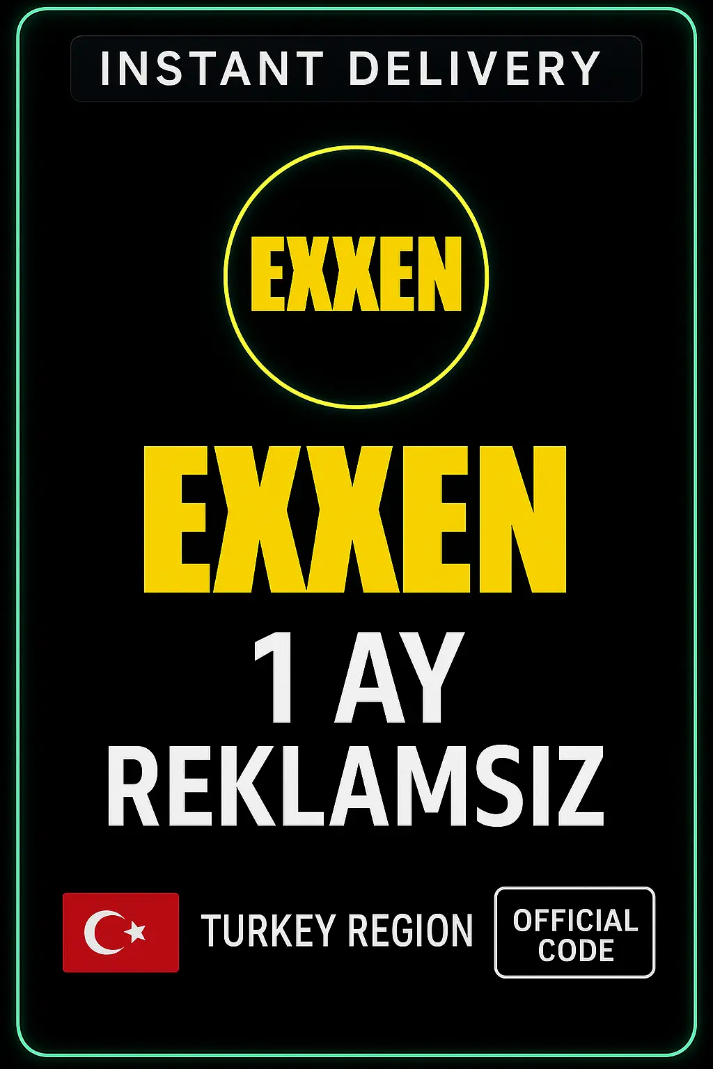 Exxen 1 Ay Üyelik (Reklamsız) Exxen 1 Ay Üyelik (Reklamsız)