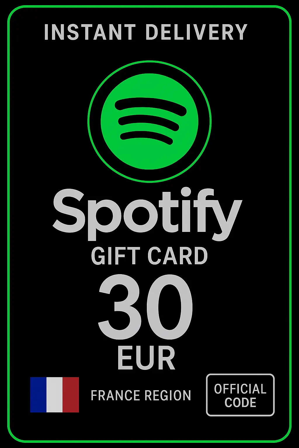 Carte Cadeau Spotify France - 30 EUR FR Carte Cadeau Spotify France - 30 EUR FR