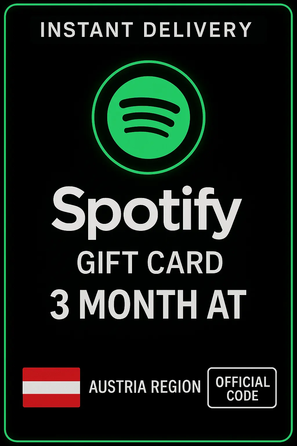Spotify Geschenkkarte Österreich - 3 Monate AT Spotify Geschenkkarte Österreich - 3 Monate AT