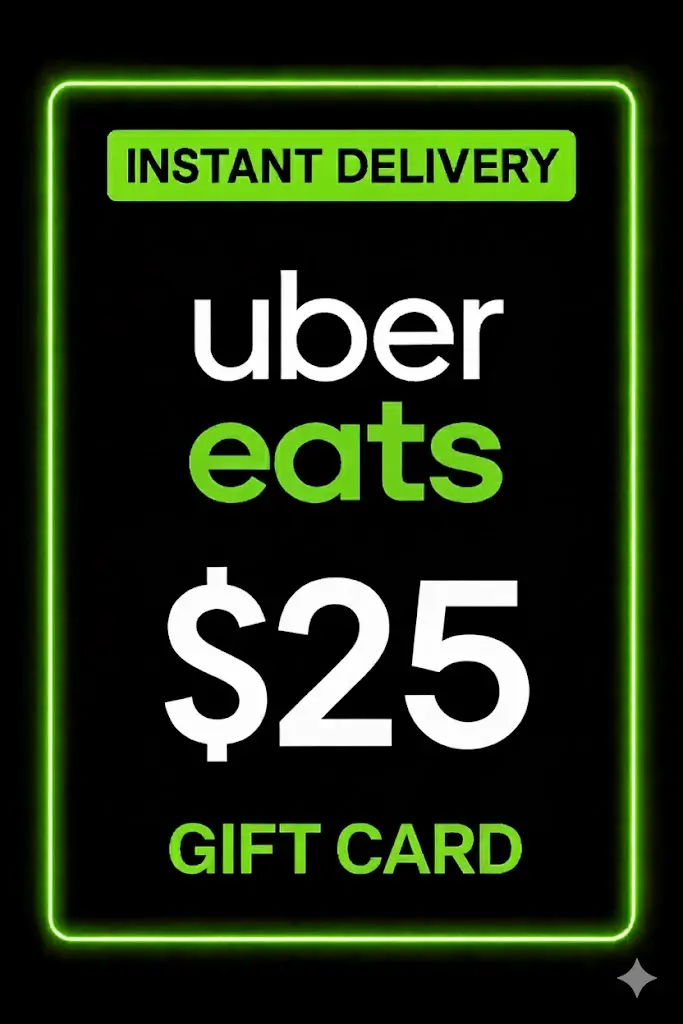 Uber Eats Cadeaubon - 25$ Uber Eats Cadeaubon - 25$