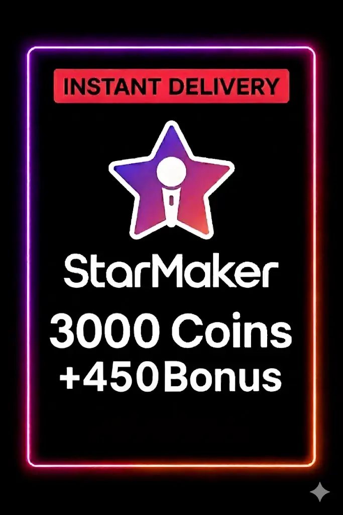 StarMaker 3000 Koin + 450 Bonus Isi Ulang StarMaker 3000 Koin + 450 Bonus Isi Ulang
