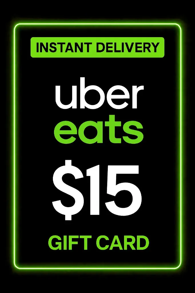 Uber Eats Cadeaubon - 15$ Uber Eats Cadeaubon - 15$