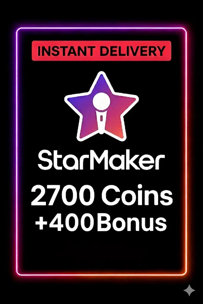 StarMaker 2700 Koin + 400 Bonus Top Up StarMaker 2700 Koin + 400 Bonus Top Up