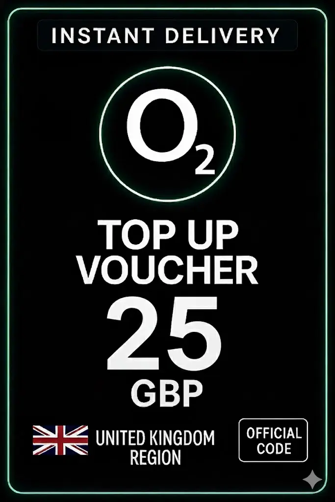 O2 Top-Up Voucher - 25 GBP O2 Top-Up Voucher - 25 GBP