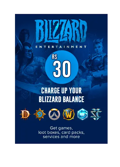 Battlenet Gift Card BR Balance - R$30 Battlenet Gift Card BR Balance - R$30