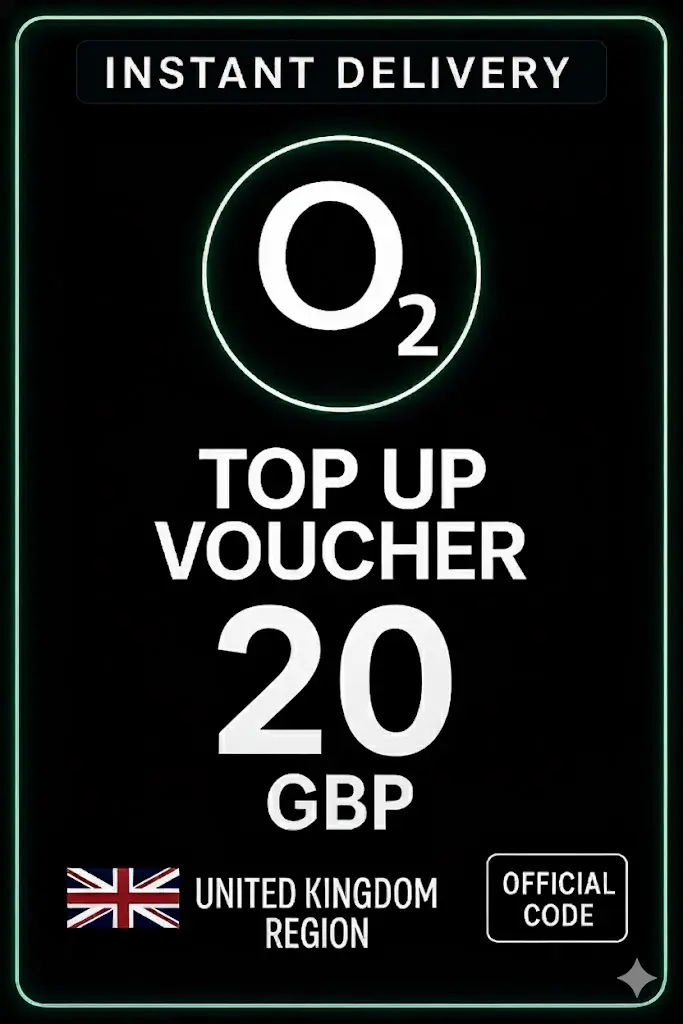 O2 Top-Up Voucher - 20 GBP O2 Top-Up Voucher - 20 GBP