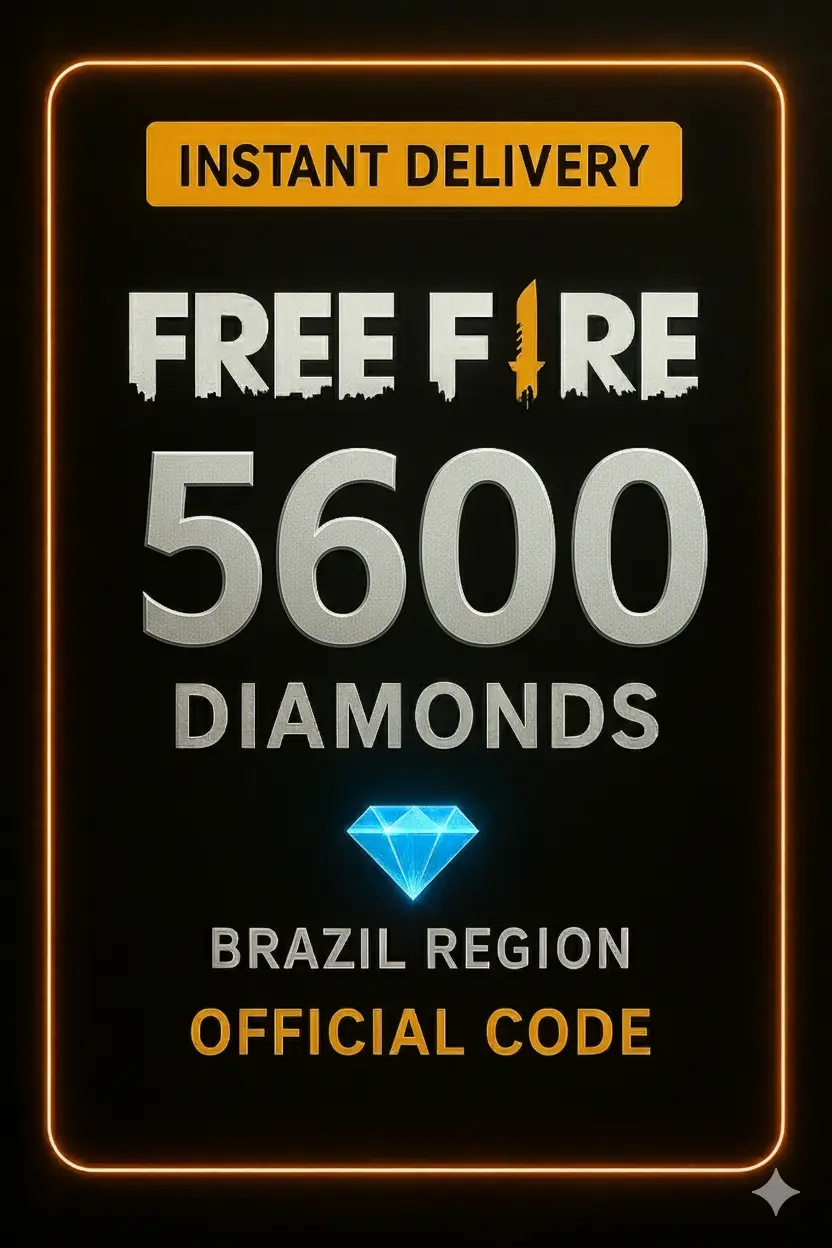 Free Fire - 5600 Berlian Kode + 10% Bonus Brasil Free Fire - 5600 Berlian Kode + 10% Bonus Brasil