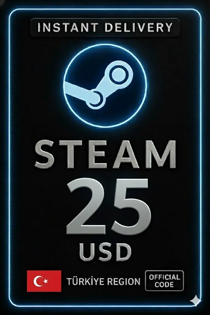 Steam Cüzdan Kodu - 25$ (Türkiye) Steam Cüzdan Kodu - 25$ (Türkiye)