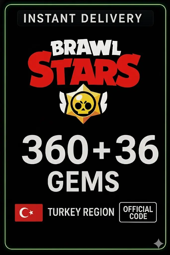 Brawl Stars 360 + 36 Gemas (Recarga) - Turquía Brawl Stars 360 + 36 Gemas (Recarga) - Turquía