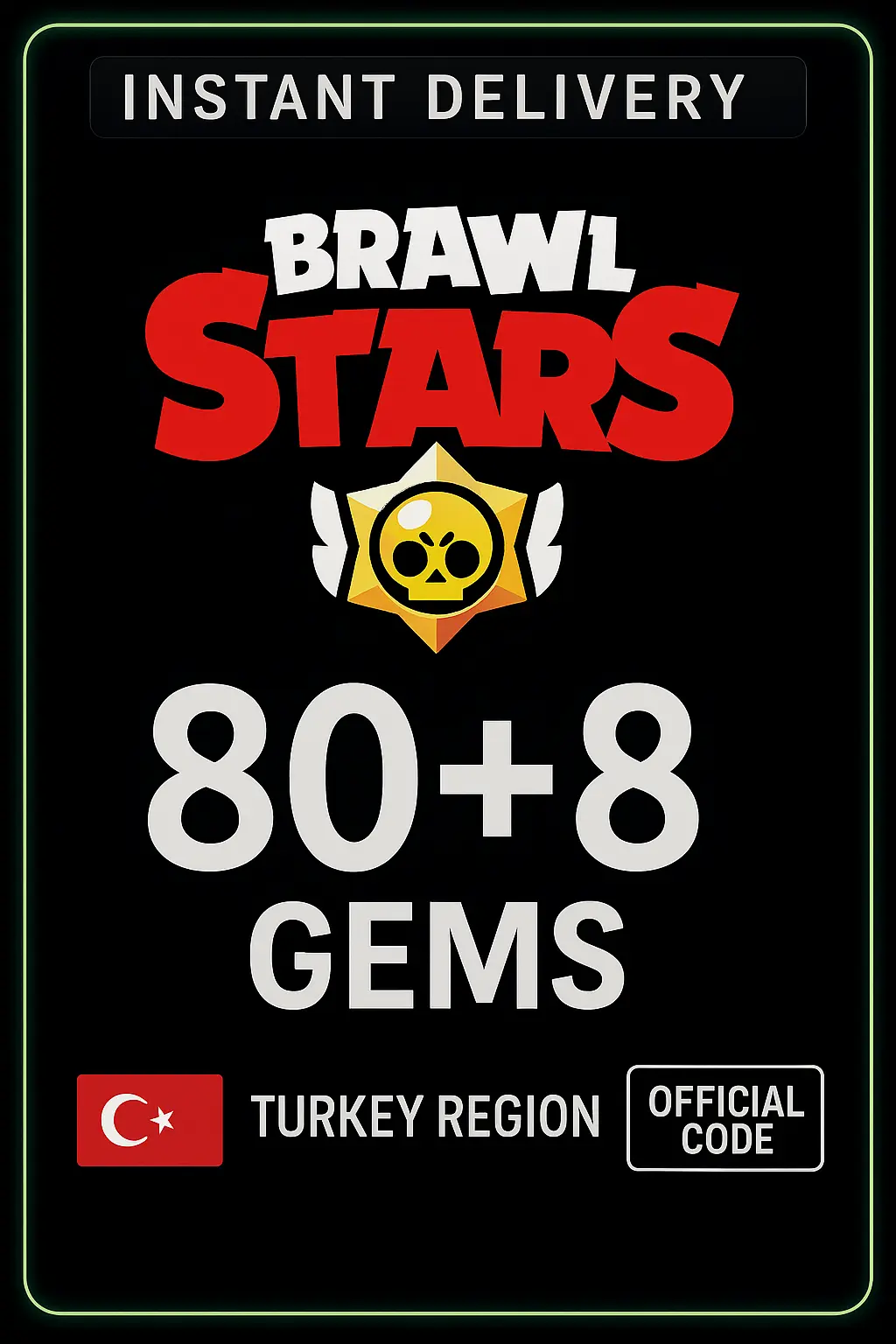 Brawl Stars 80 + 8 Gemas (Recarga) - Turquía Brawl Stars 80 + 8 Gemas (Recarga) - Turquía