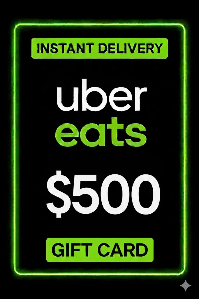 Uber Eats Cadeaubon - 500$ Uber Eats Cadeaubon - 500$