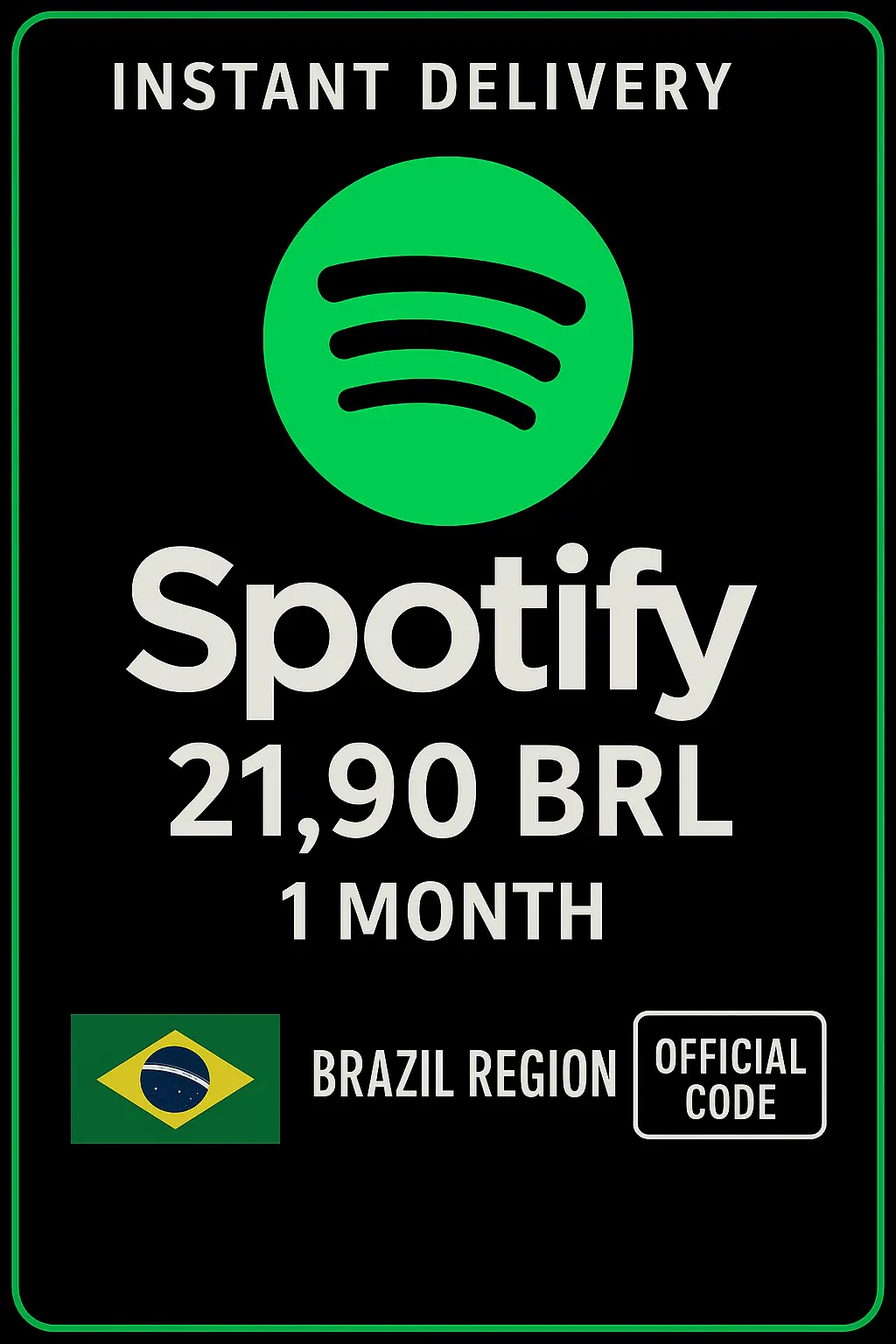 Spotify Brasil 21,90 BRL - 1 Monat Spotify Brasil 21,90 BRL - 1 Monat
