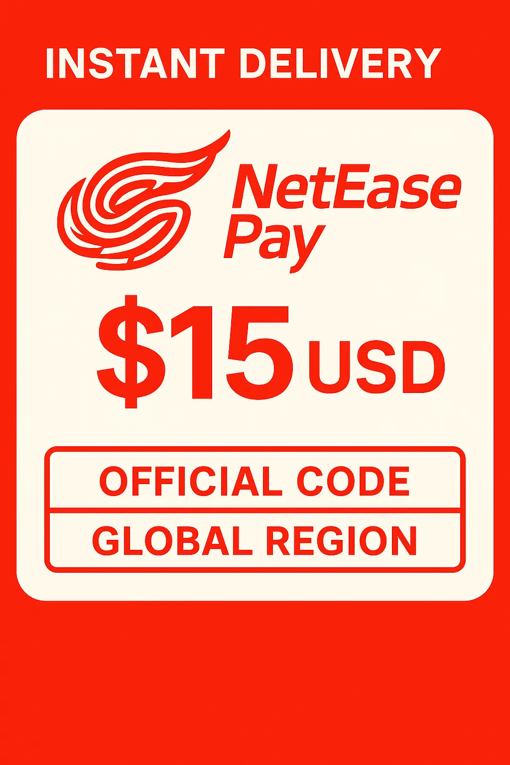 NetEase Pay Gift Card - 15$ USD NetEase Pay Gift Card - 15$ USD