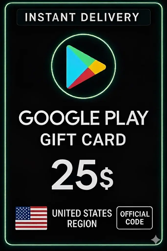 Подарочная карта Google Play - США 25 $ Подарочная карта Google Play - США 25 $