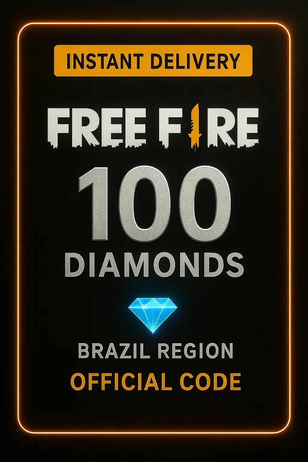 Free Fire - 100 Diamantes Kode + 10% Bonus Brasil Free Fire - 100 Diamantes Kode + 10% Bonus Brasil