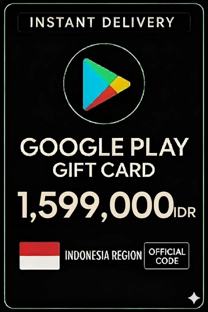 Thẻ quà tặng Google Play - Indonesia IDR 1.599.000 Thẻ quà tặng Google Play - Indonesia IDR 1.599.000