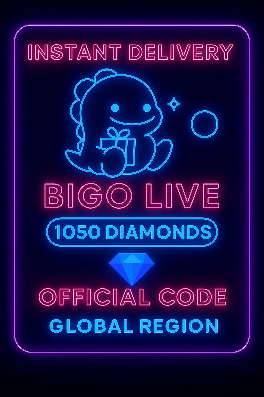 Bigo Live - 1050 다이아몬드 (글로벌) Bigo Live - 1050 다이아몬드 (글로벌)