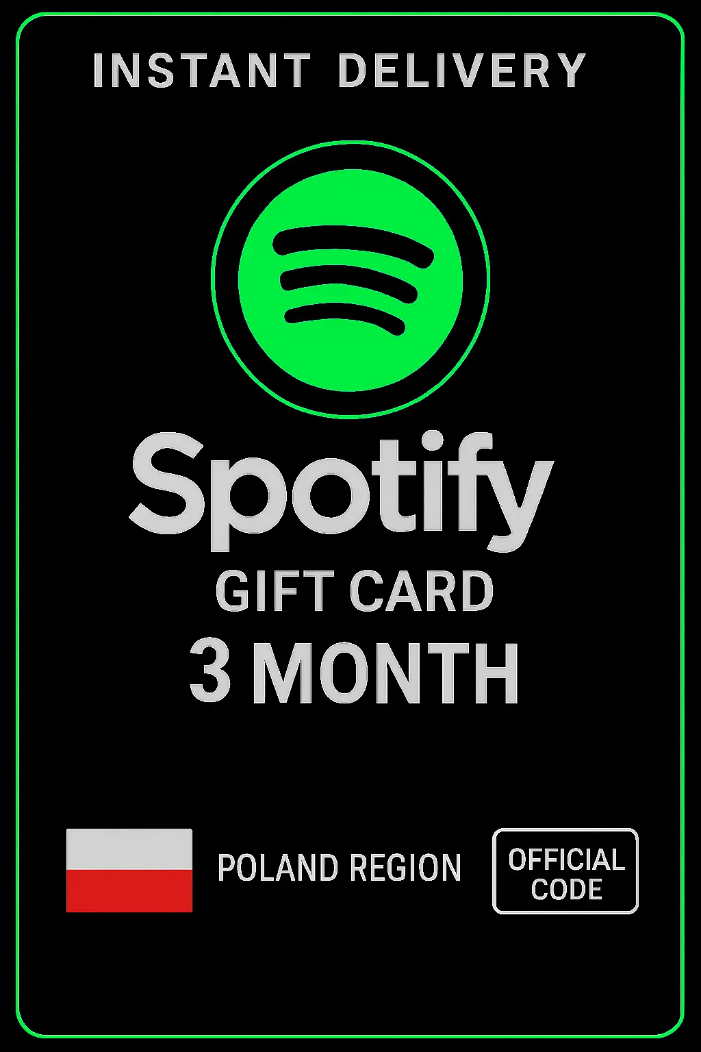 Karta podarunkowa Spotify Polska - 3 miesiące PL Karta podarunkowa Spotify Polska - 3 miesiące PL