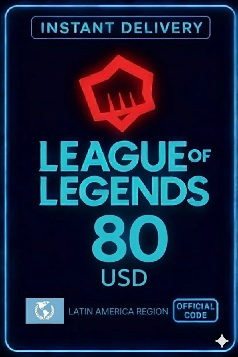 League Of Legends - Carte-cadeau Riot de 80 USD League Of Legends - Carte-cadeau Riot de 80 USD