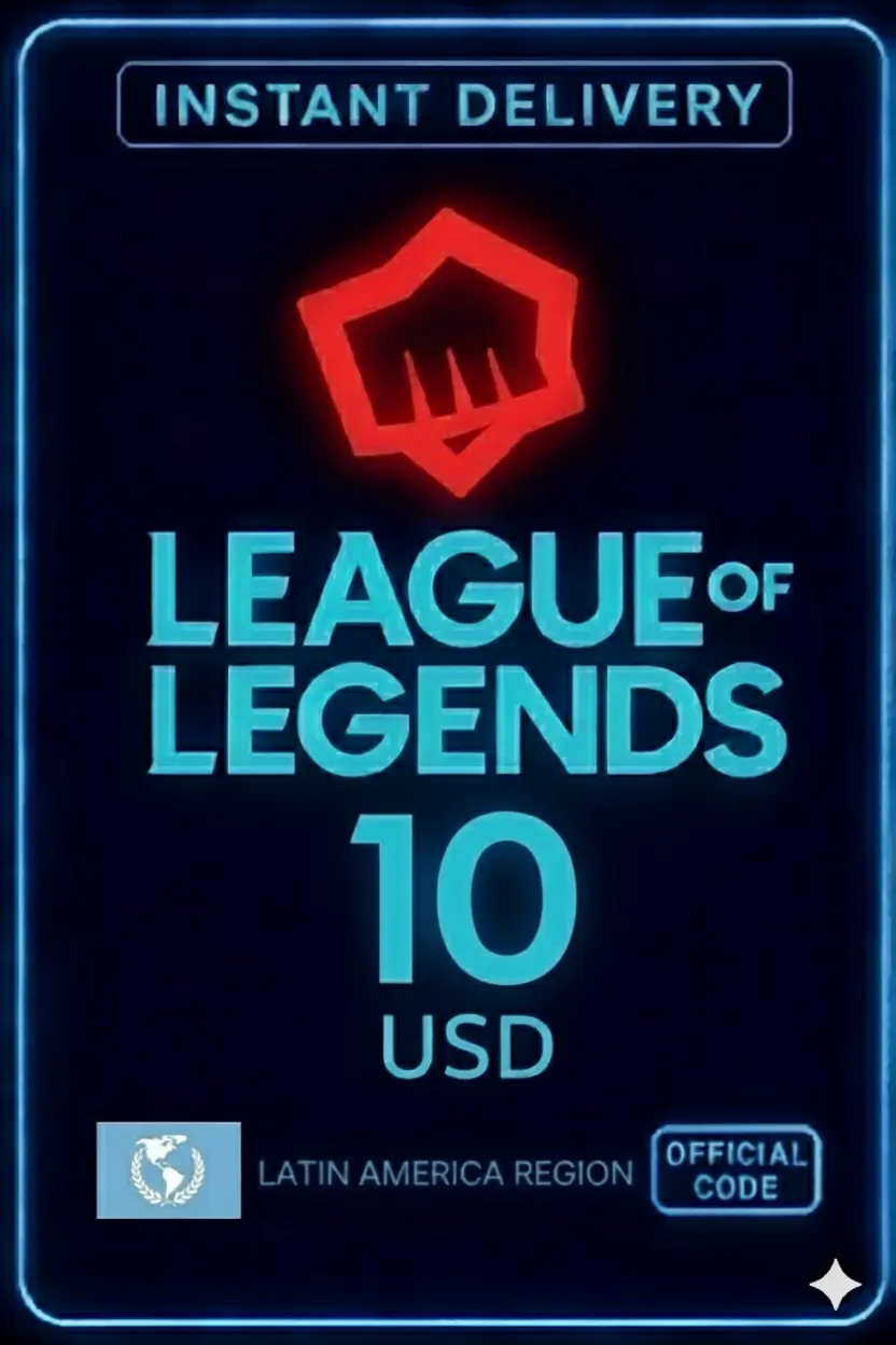 League Of Legends - Carte-Cadeau Riot de 10 USD League Of Legends - Carte-Cadeau Riot de 10 USD