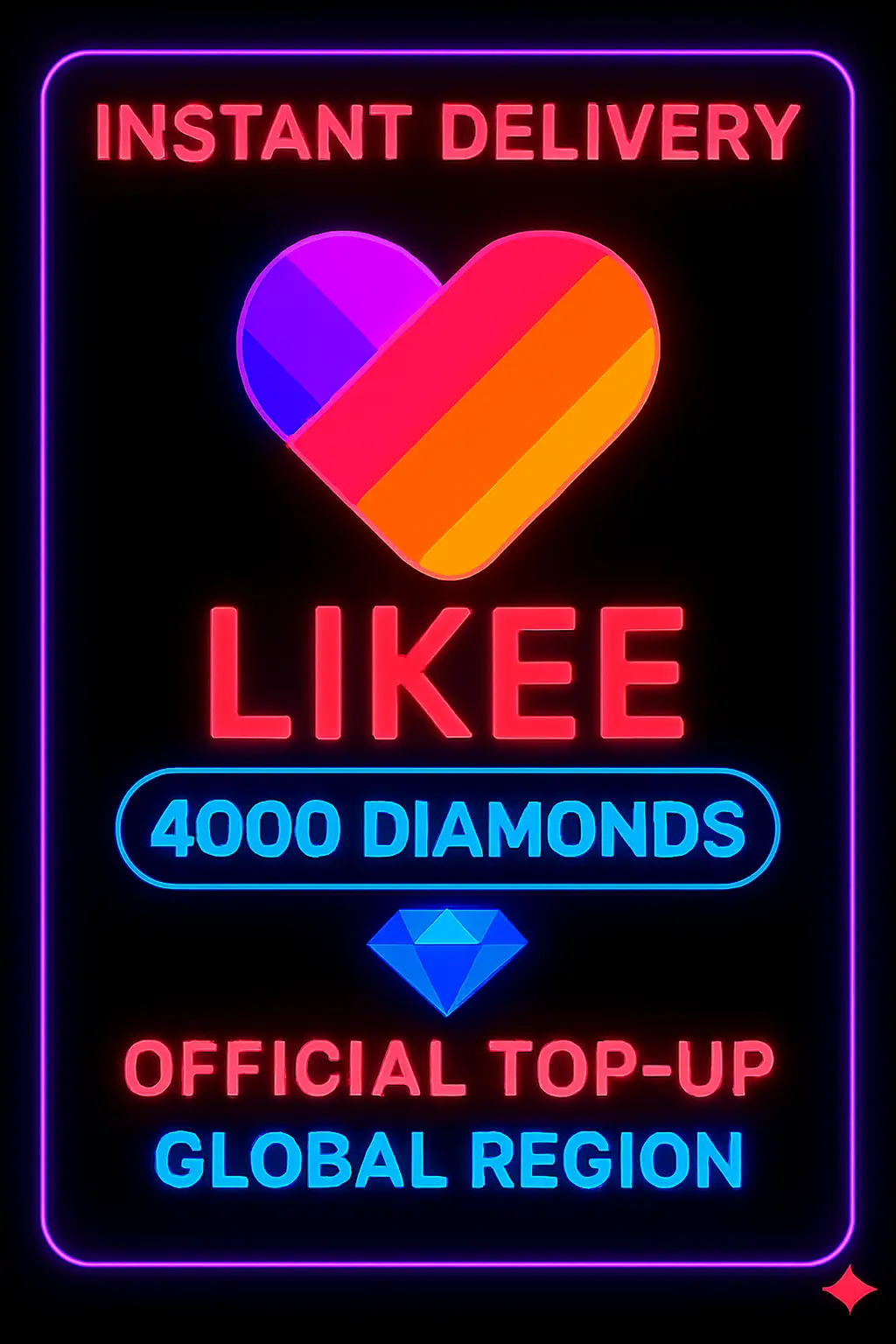 Likee 4000 Diamonds Top-Up (Global) Likee 4000 Diamonds Top-Up (Global)