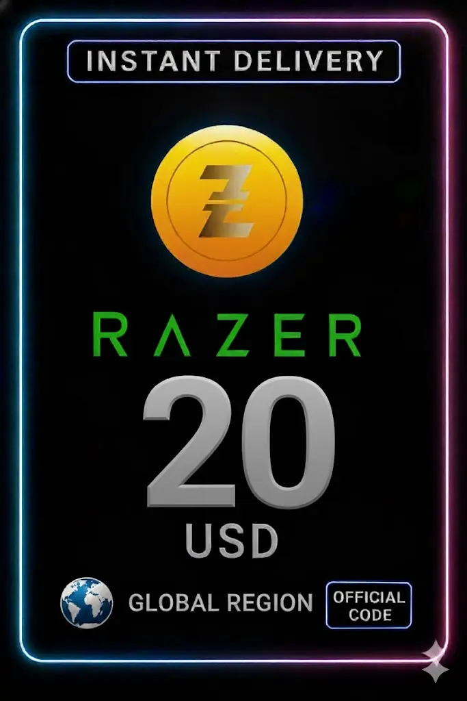 20 USD Razer Gold Global PIN 20 USD Razer Gold Global PIN