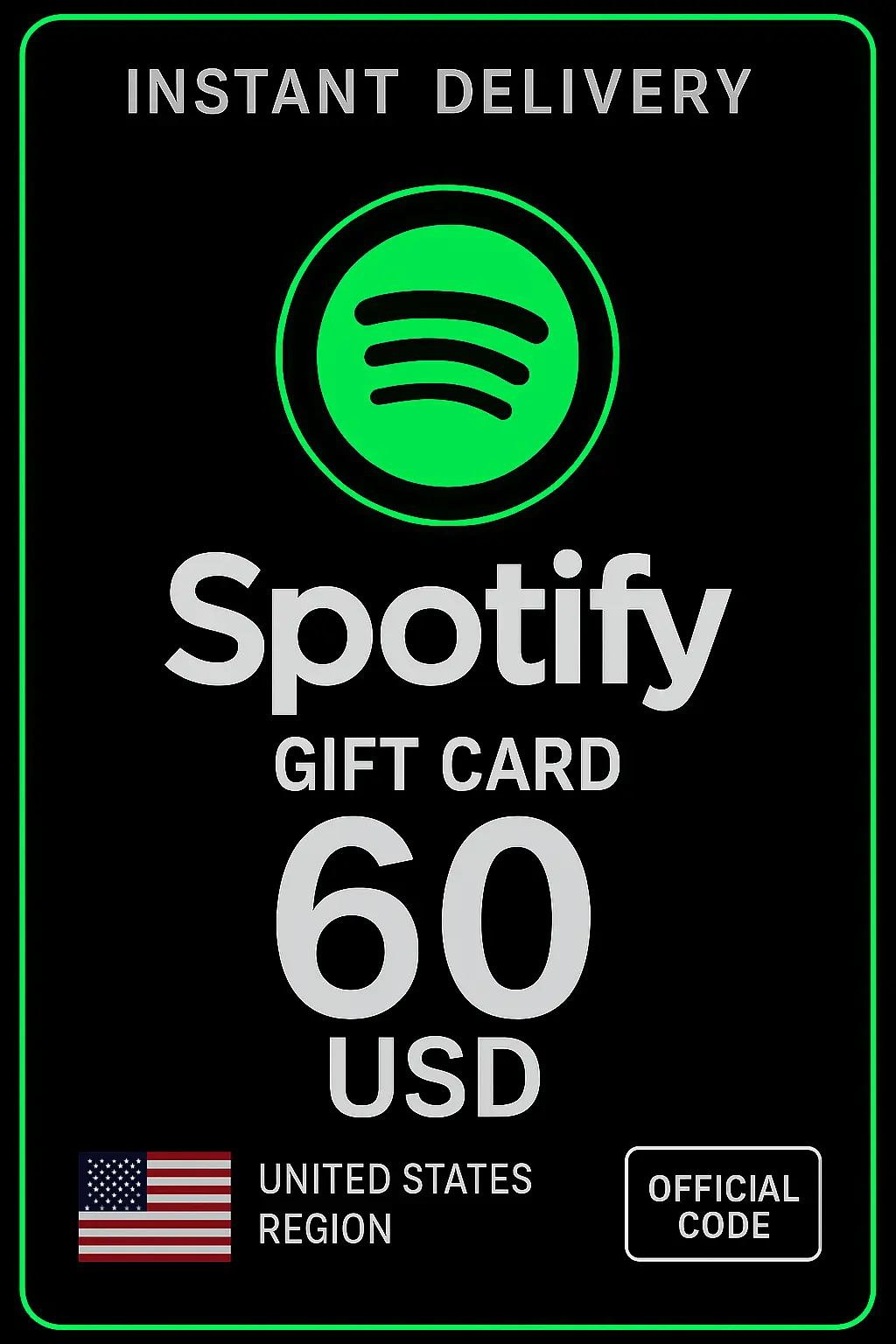 Spotify lahjakortti - 60 USD Spotify lahjakortti - 60 USD